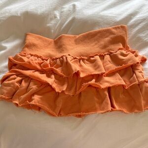 Edikted Vibrant Orange Knit Skirt
